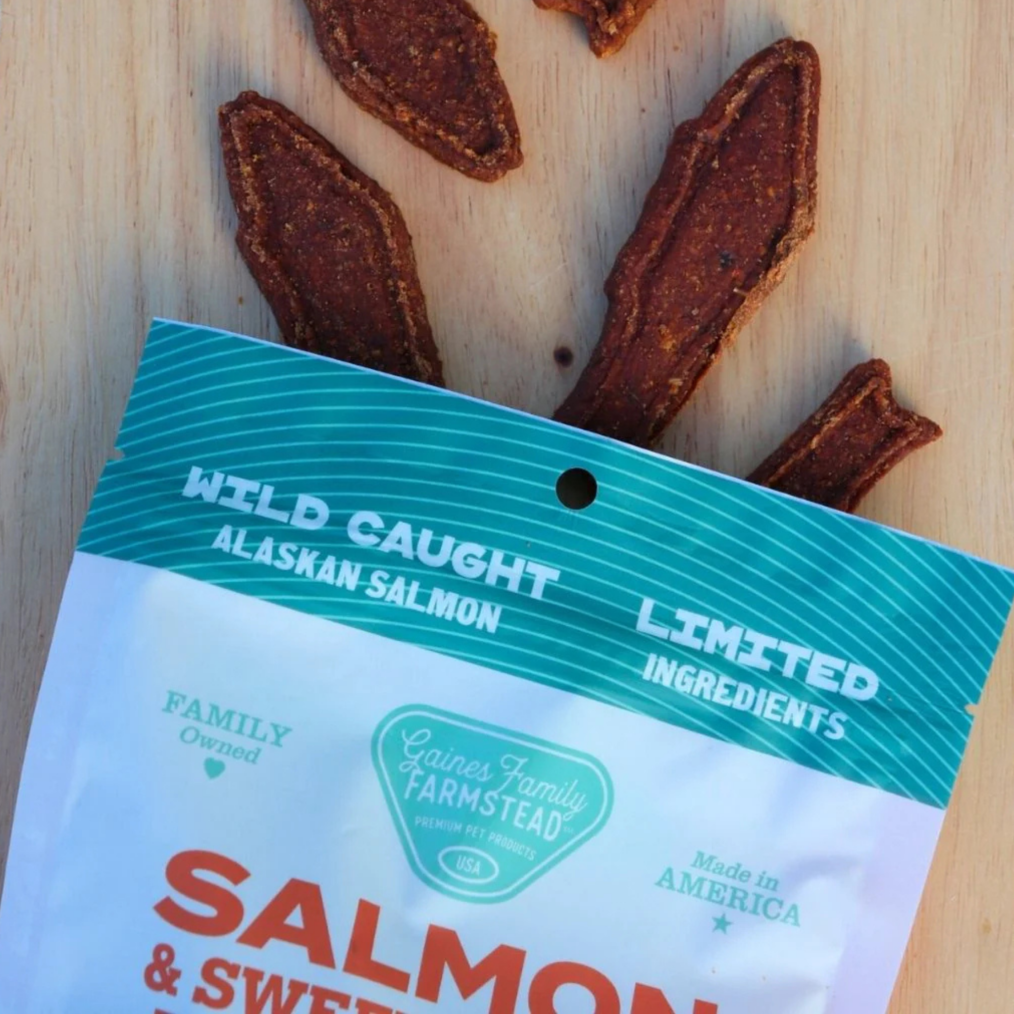 Gaines Family Farmstead Salmon & Sweet Potato Filets Dog Treats