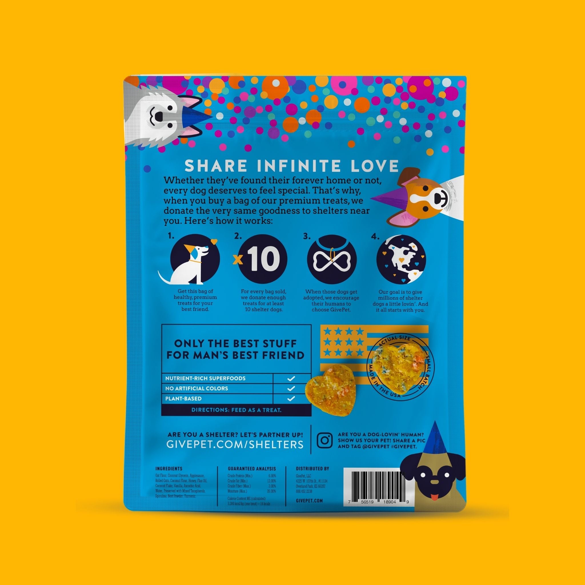 Give Pet Gotcha Day Pawty Soft Baked Dog Treats