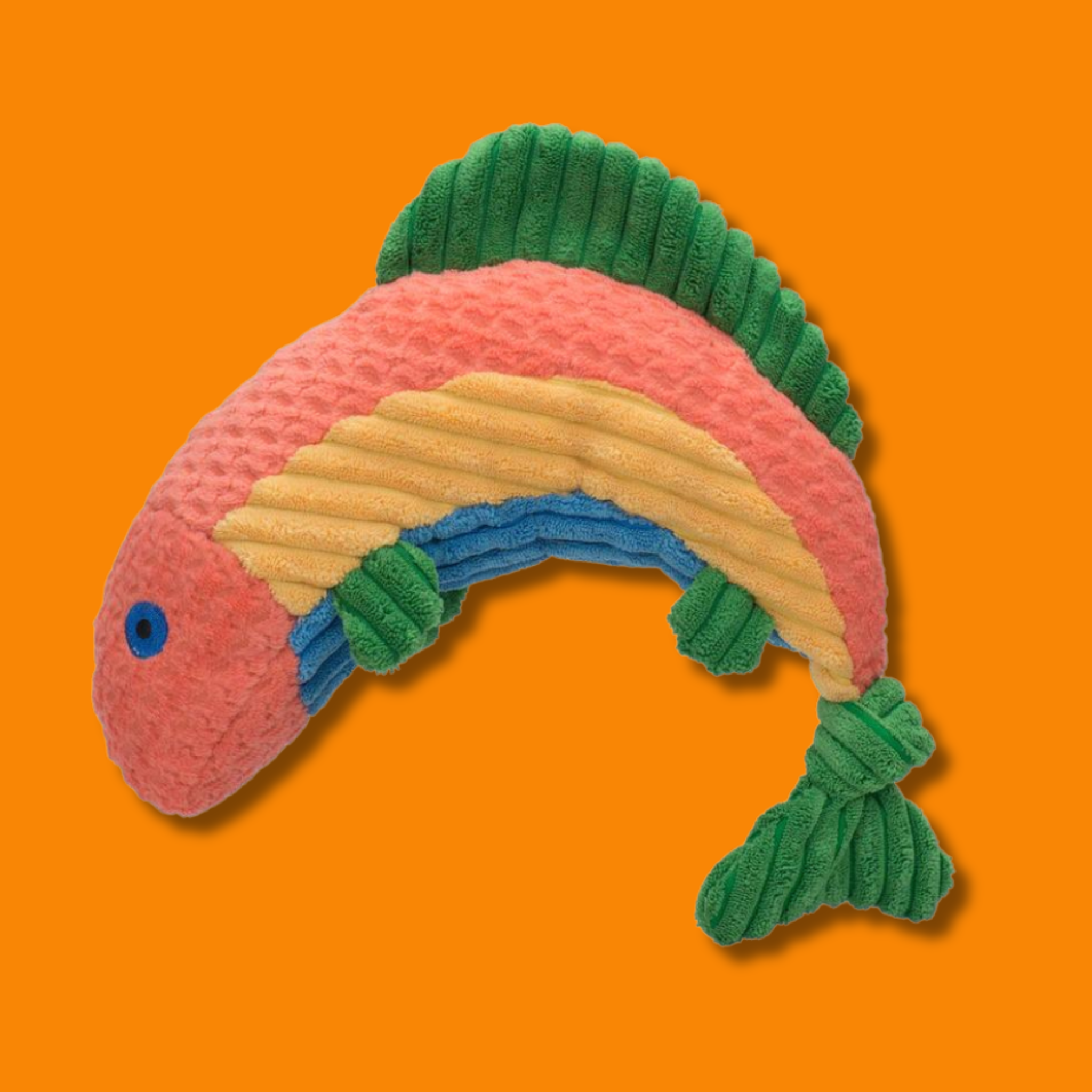 Huggle Hounds Rauccous Rainbow Trout Knottie Dog Toy