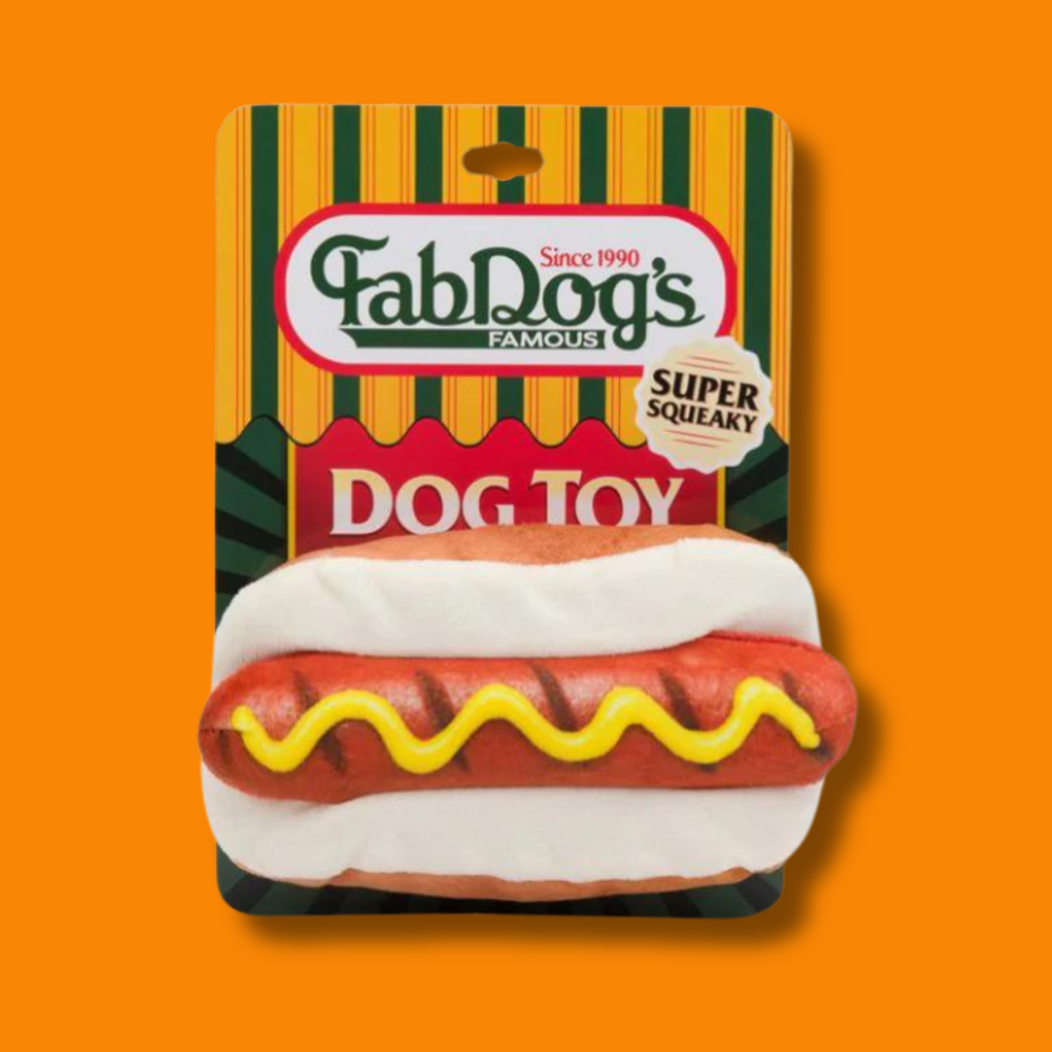Fabdog Foodies Hot Dog Dog Toy
