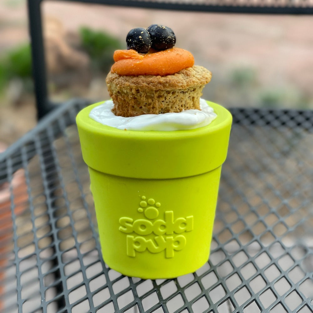 Soda Pup Flower Pot Dog Toy