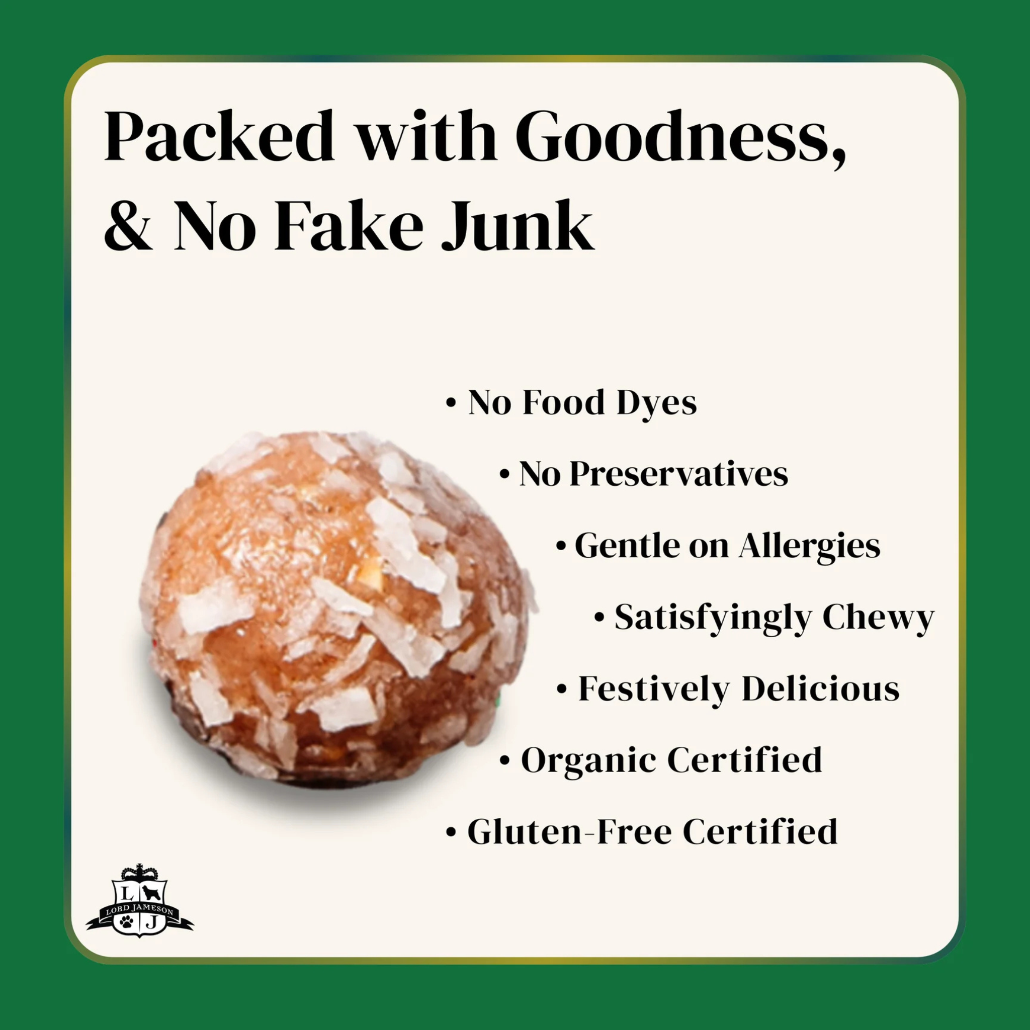 Lord Jameson Christmas Cobbler Organic Dog Treats