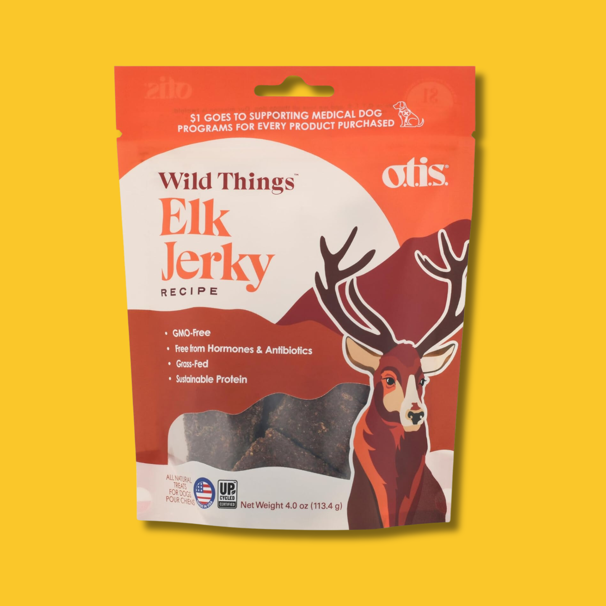 Otis Wild Things Elk Jerky Dog Treats