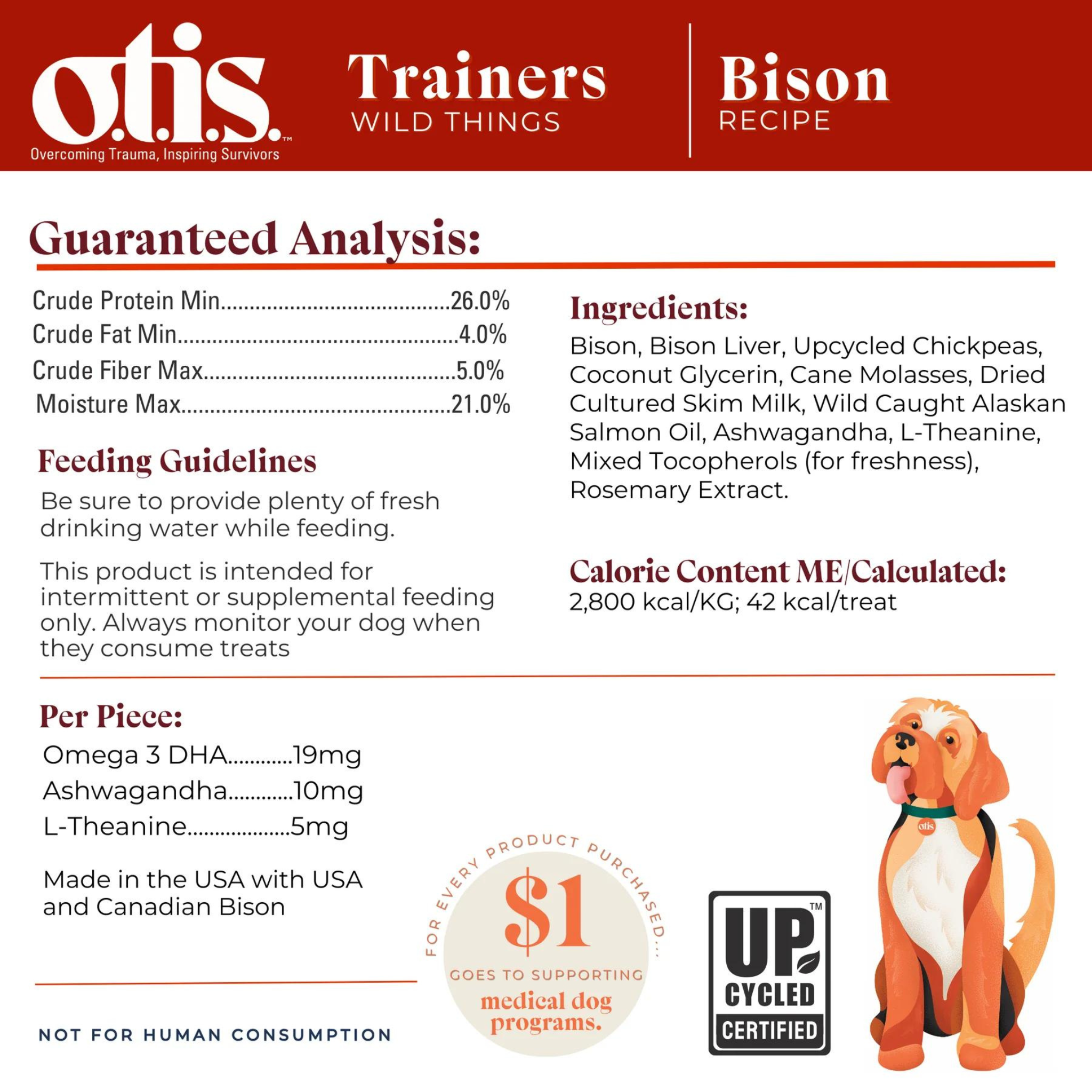 Otis Wild Things Bison Trainers Dog Treats