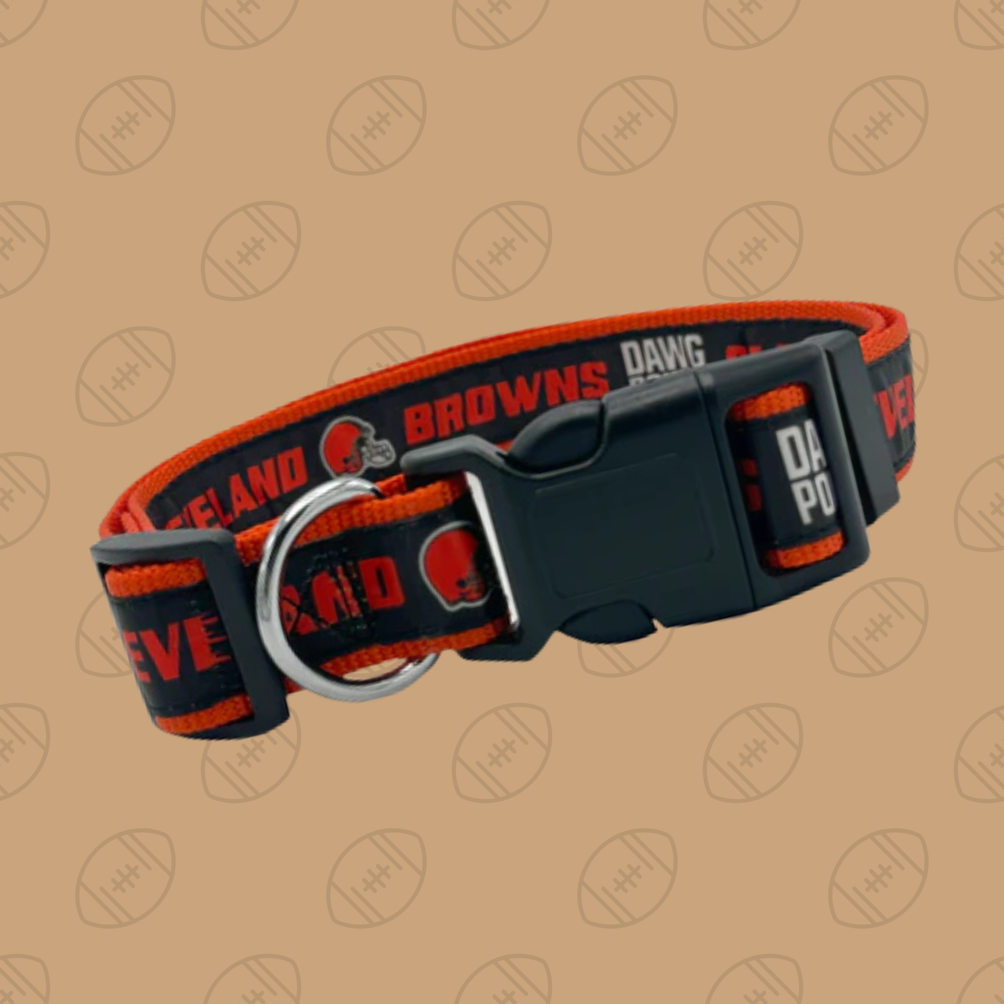 Pets First Cleveland Browns Satin Dog Collar