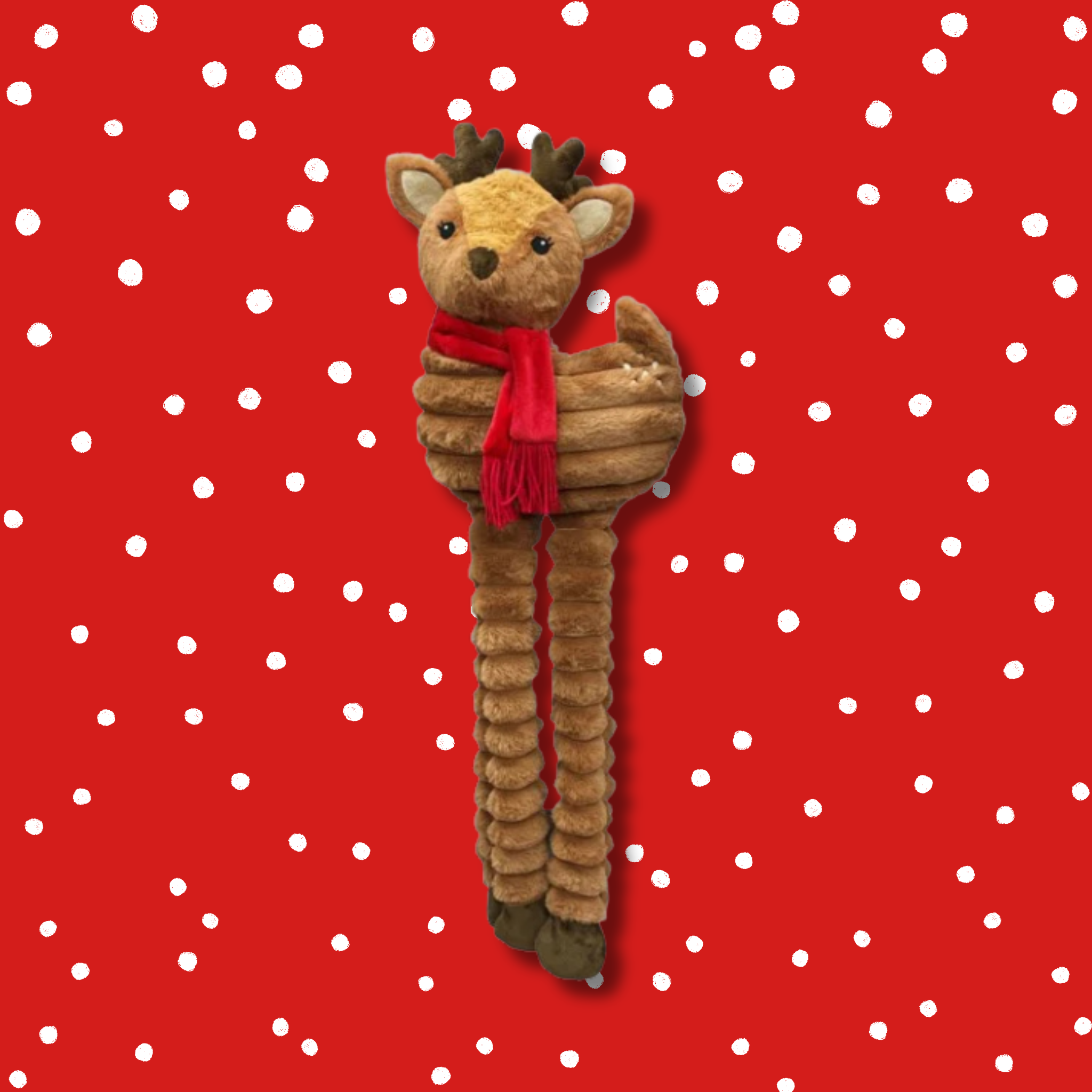 Petlou Christmas Long-Legged Deer Dog Toy