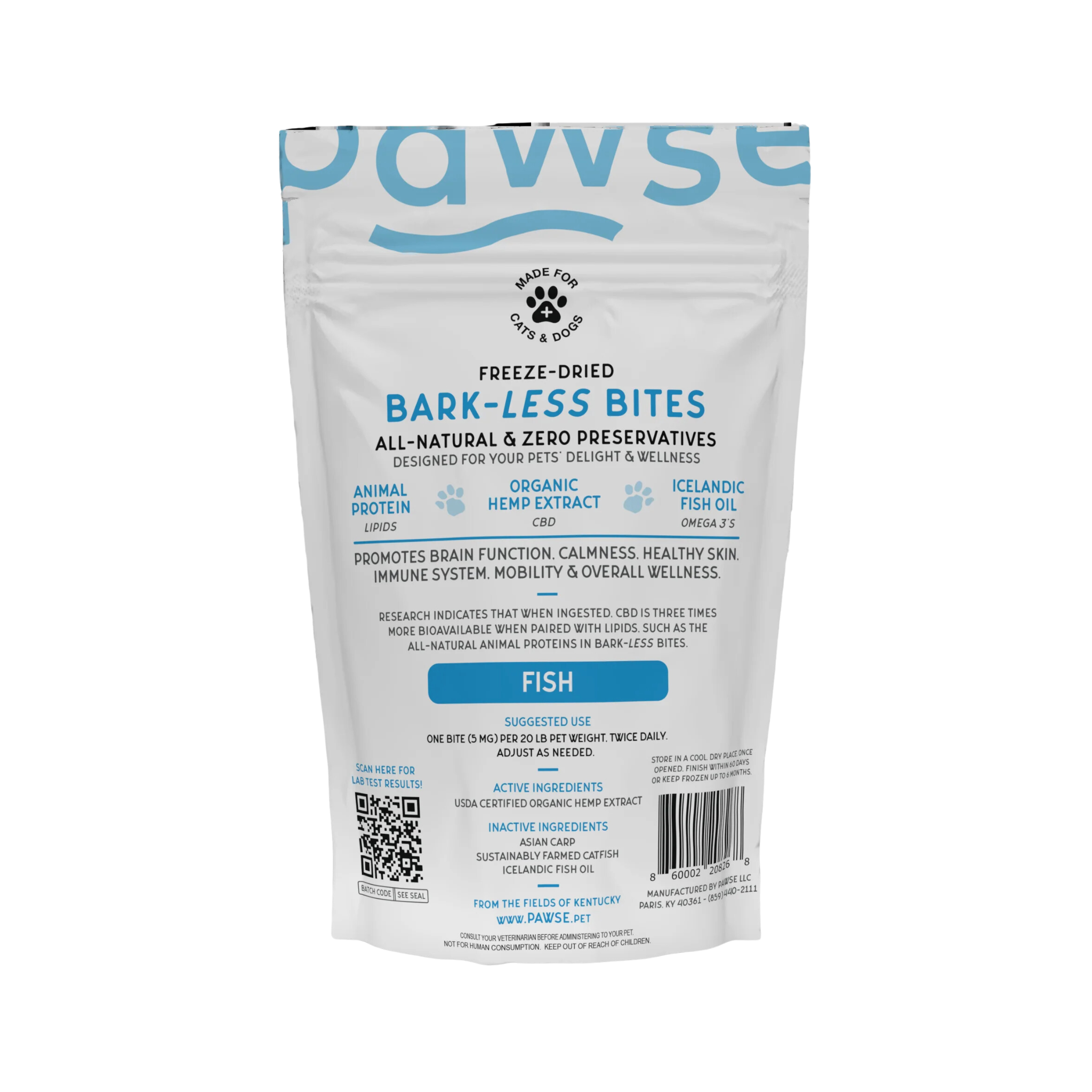 Pawse CBD Fish Bark-Less Bites