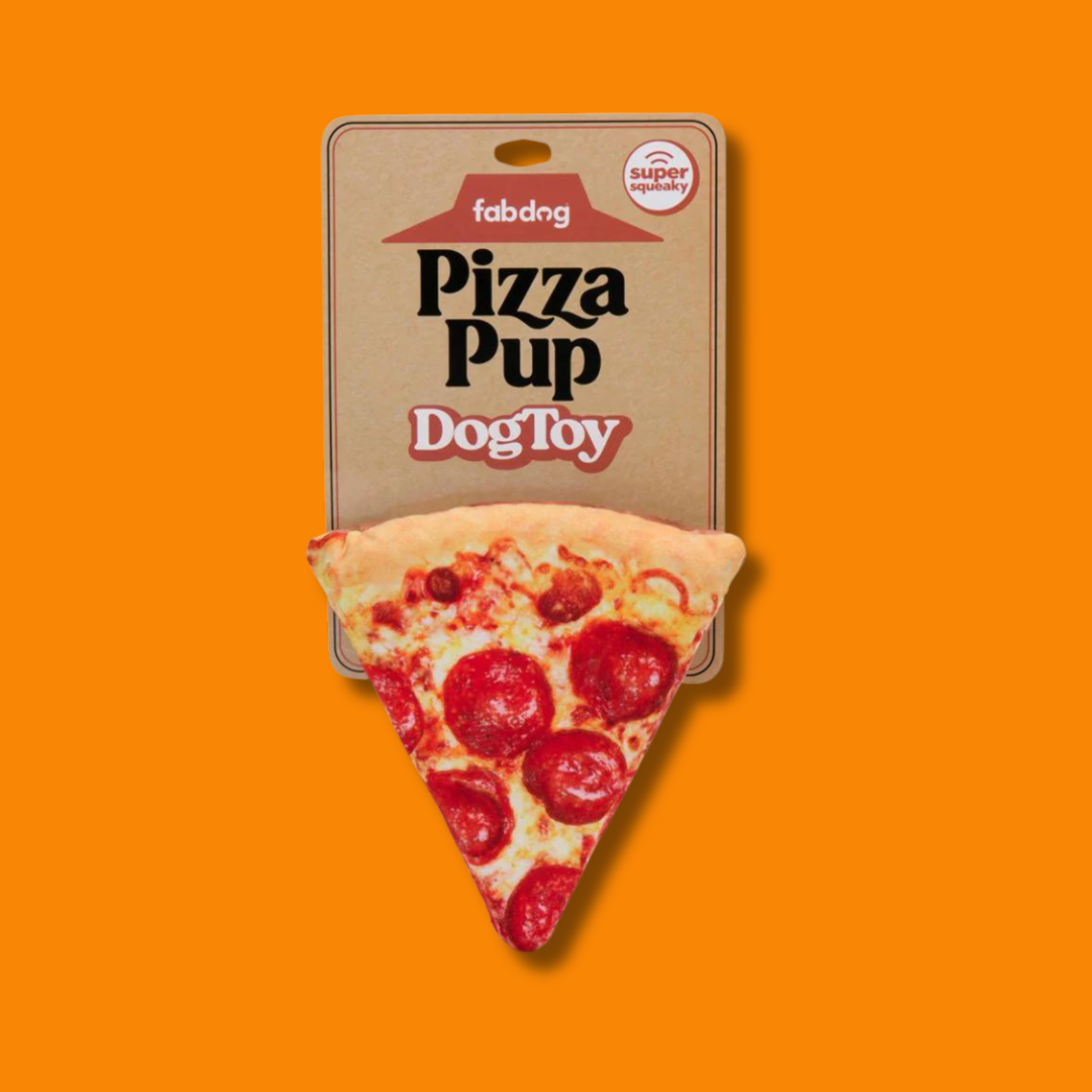 Fabdog Foodies Pizza Pup Dog Toy