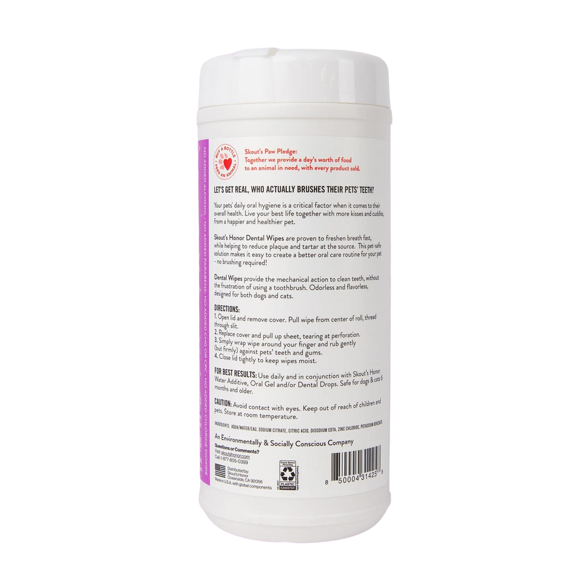 Skout's Honor Everyday Fresh Dental Wipes