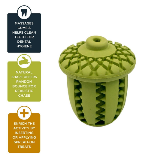 Tall Tails Natural Rubber Acorn Reward Dog Toy