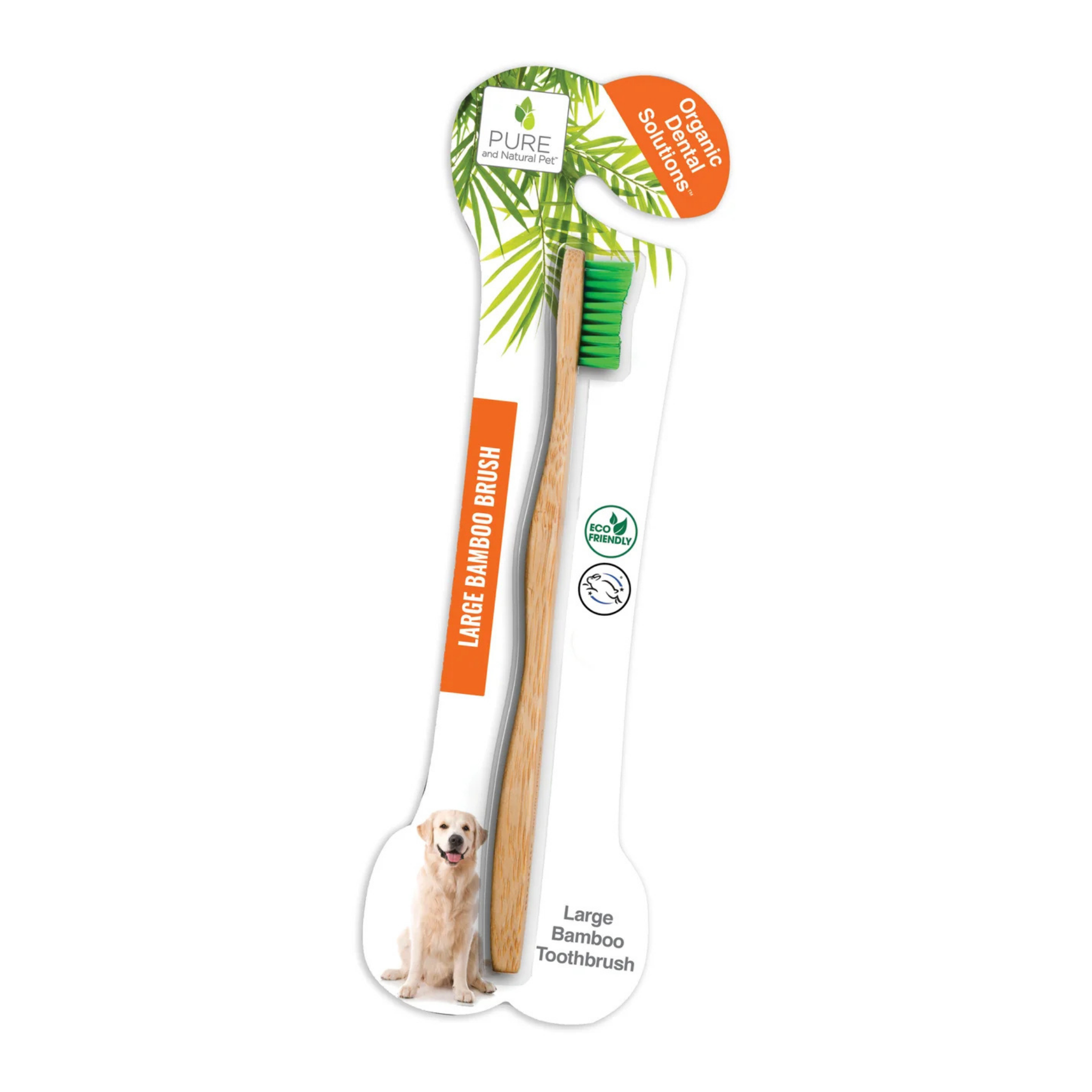 Pure & Natural Pet Organic Dental Solutions Bamboo Toothbrush for Pets