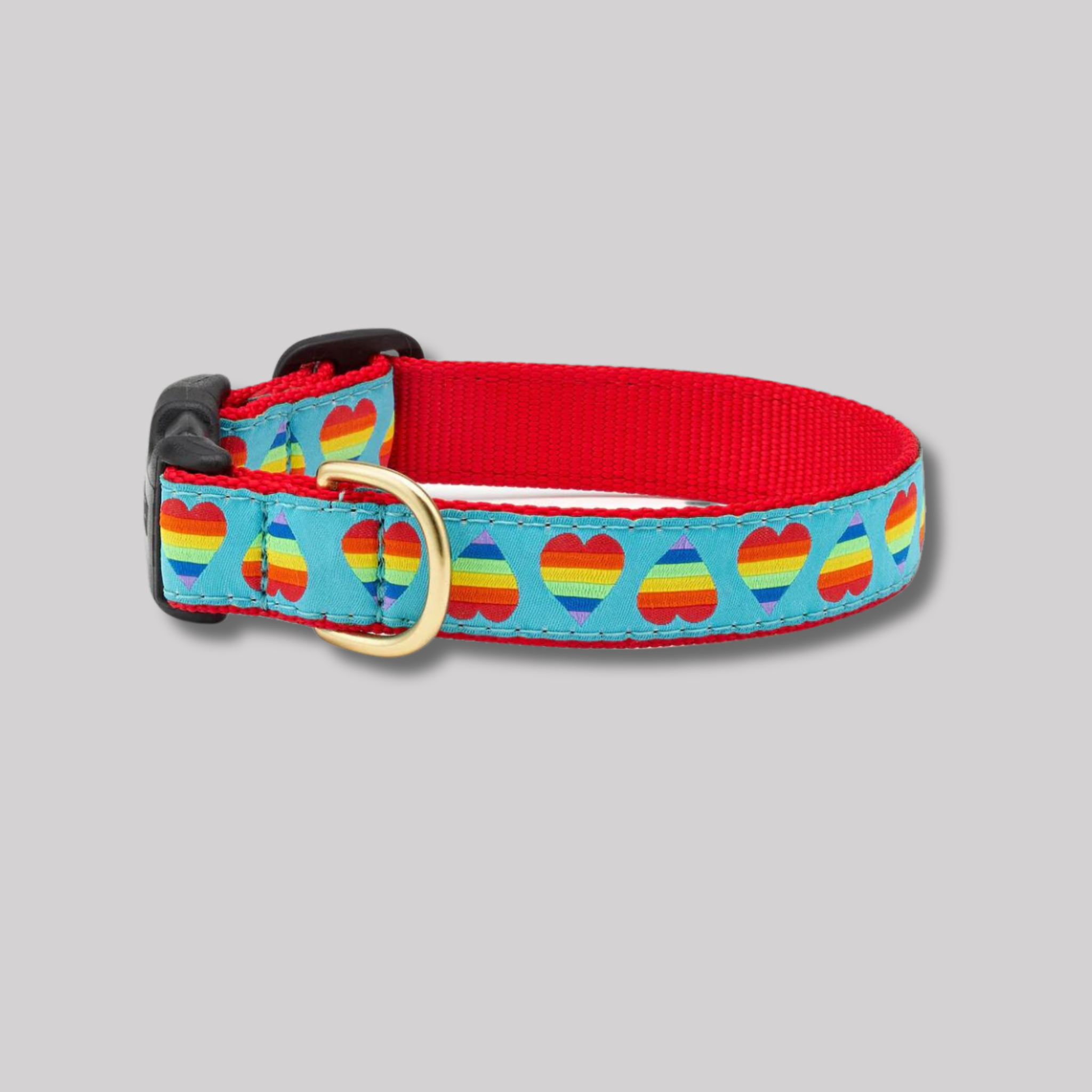 Up Country Rainbow Hearts Dog Collar