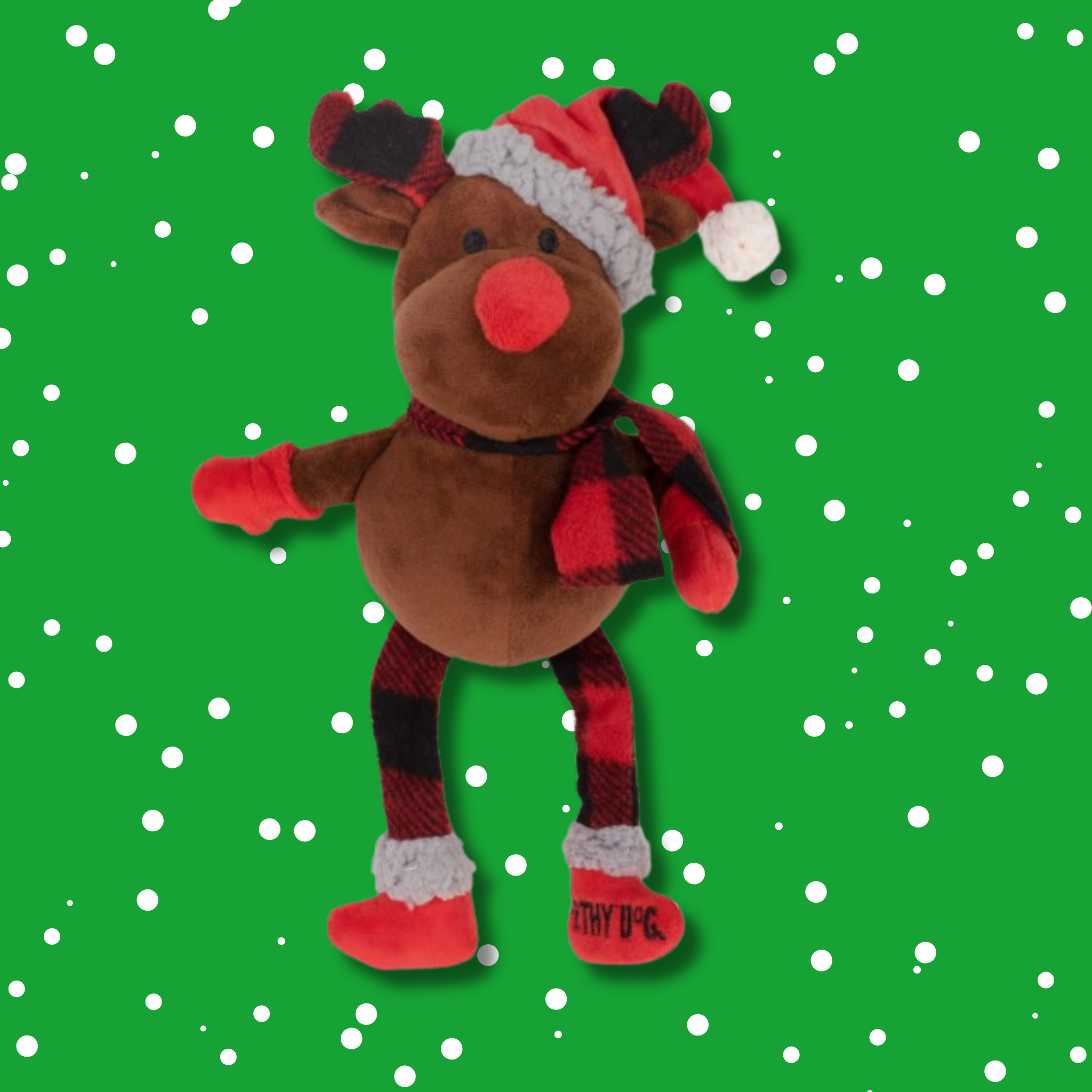 The Worthy Dog Buffalo Reindeer Dog Toy