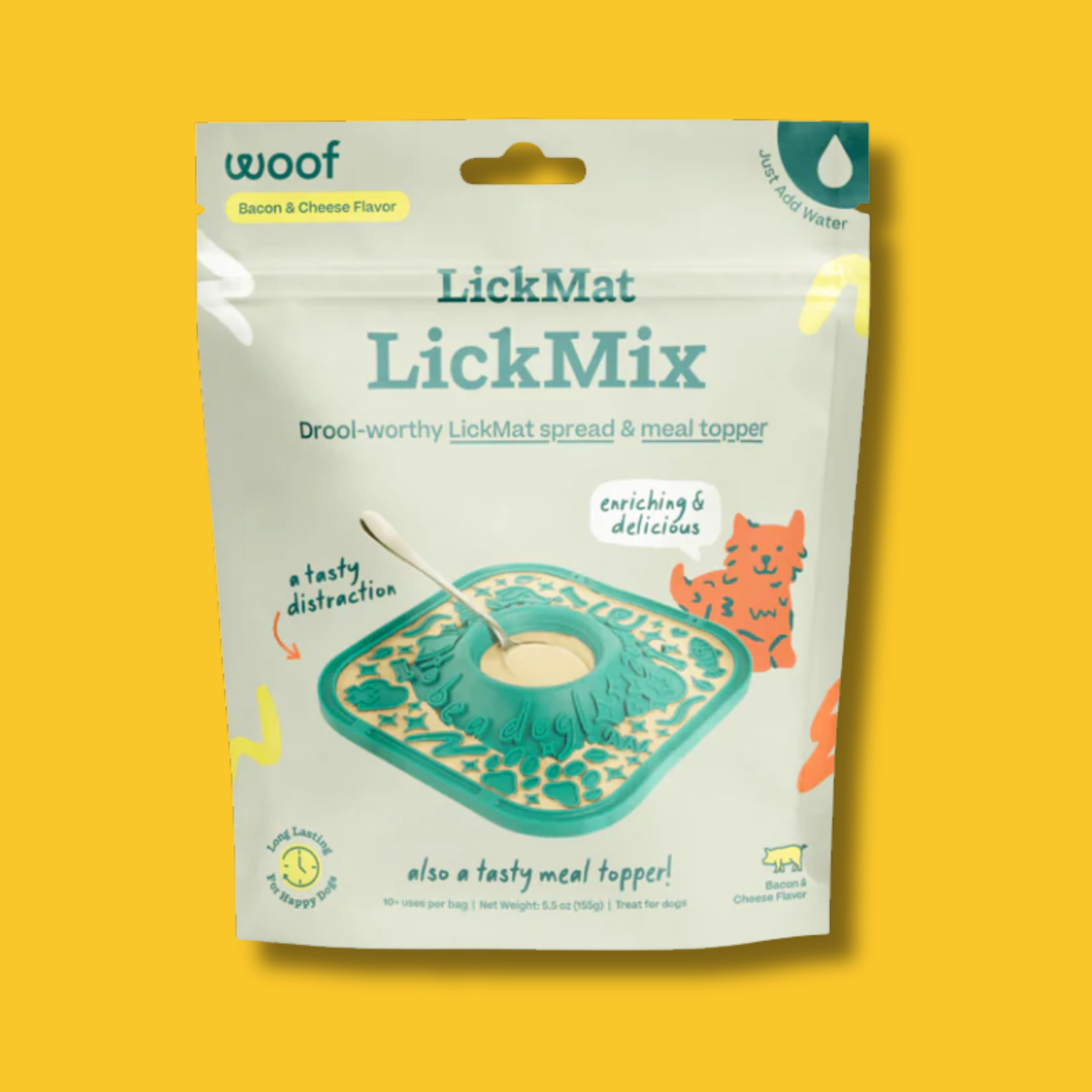 Woof Bacon & Cheese Lick Mix for Dogs