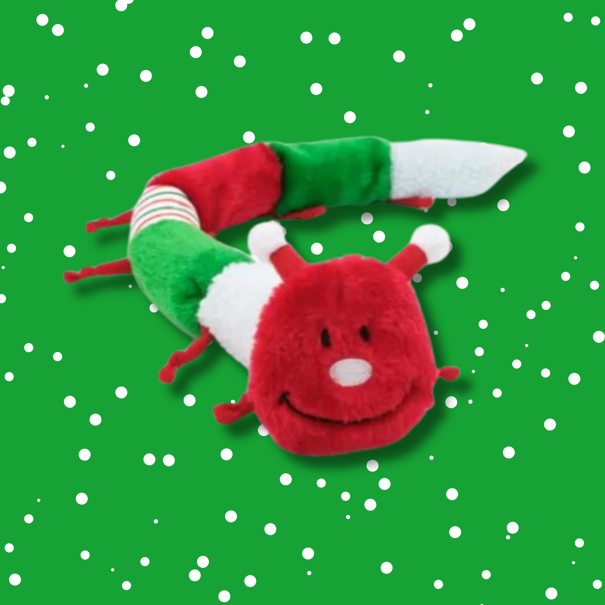 Zippy Paws Holiday Caterpillar Dog Toy