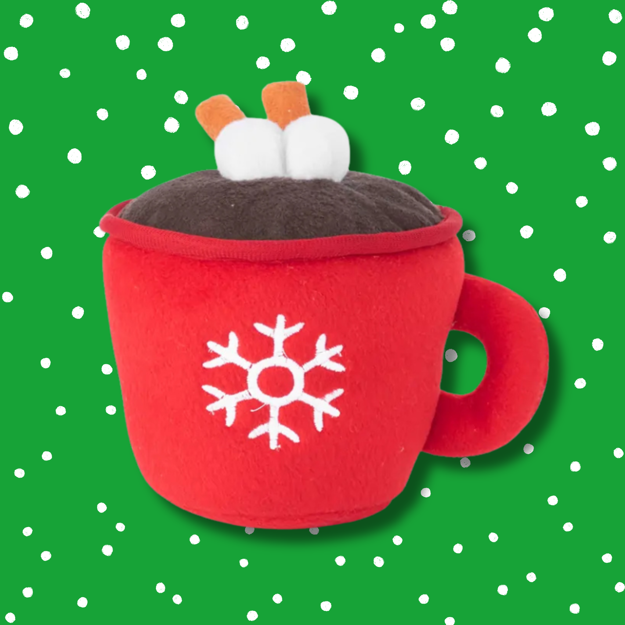 Zippy Paws Holiday Hot Cocoa Plush Dog Toy