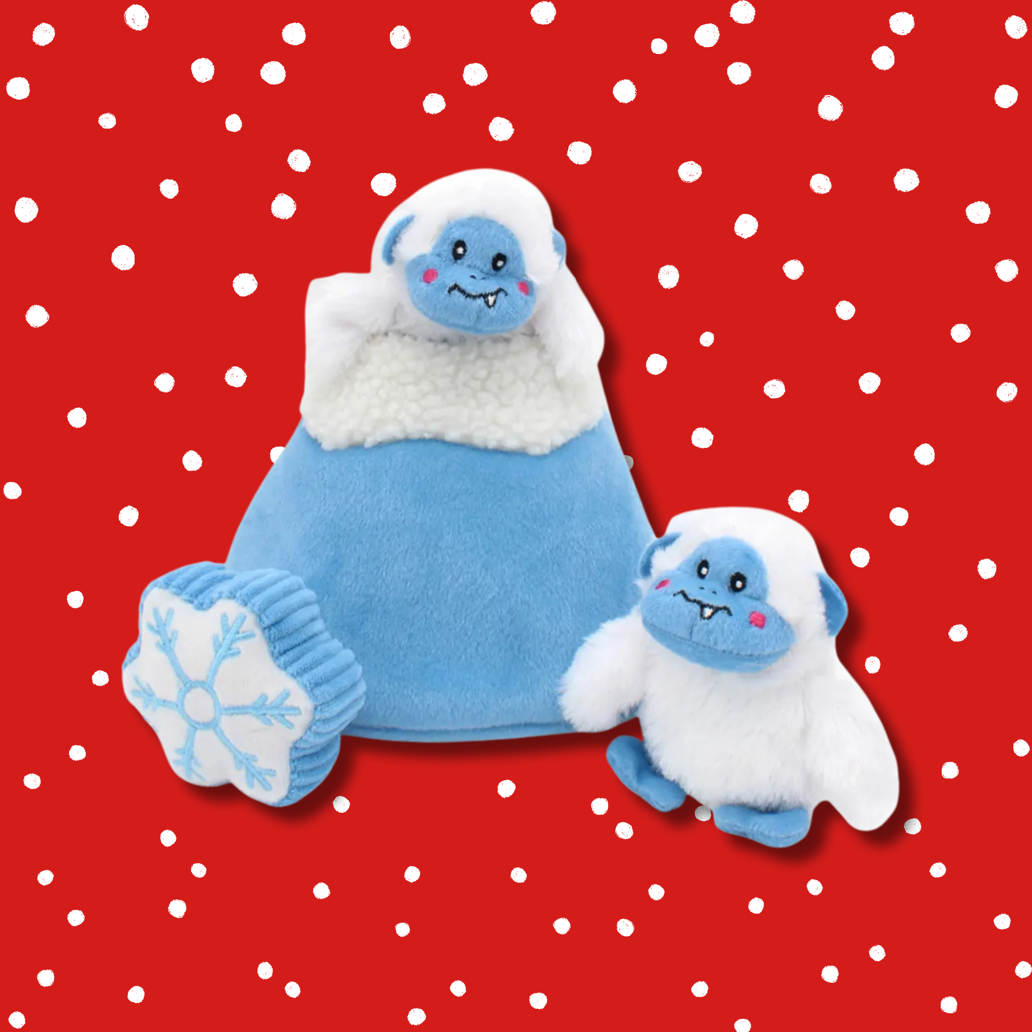 Zippy Paws Holiday Burrow Yeti MountainBurrow Dog Toy