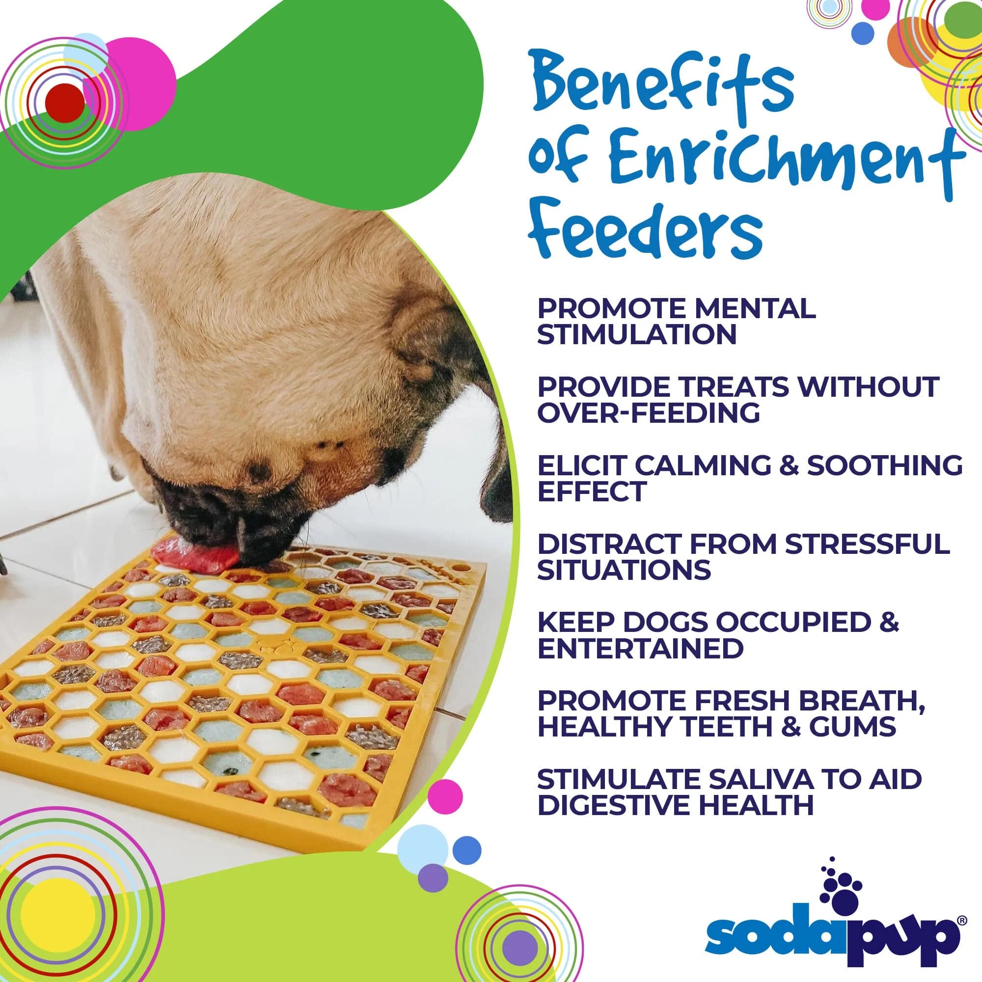 Soda Pup Enrichment Honeycomb Lick Mat