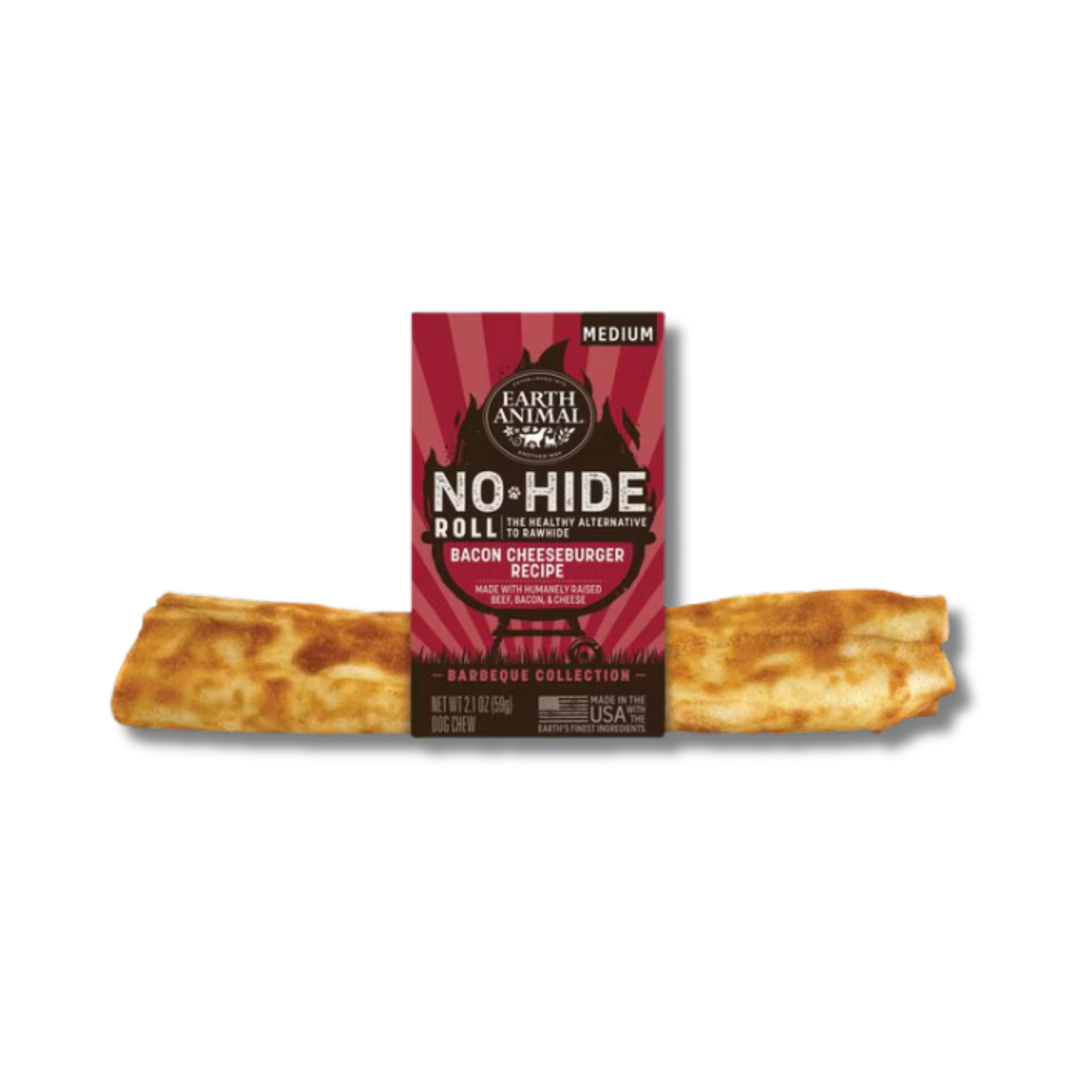 Earth Animal No-Hide Bulk BBQ Bacon Cheeseburger Chew