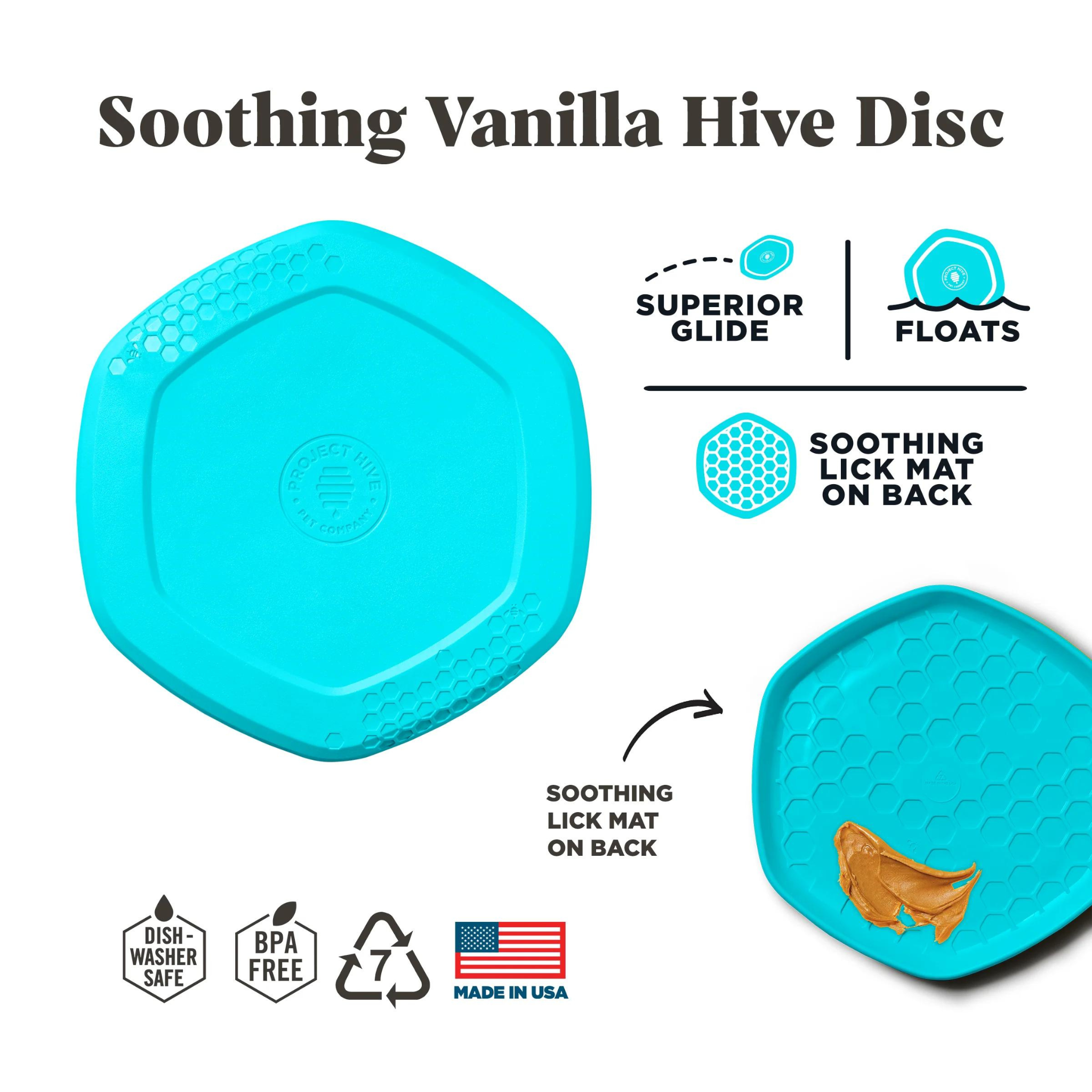 Project Hive Vanilla Scented Disc & Lick Mat Dog Toy