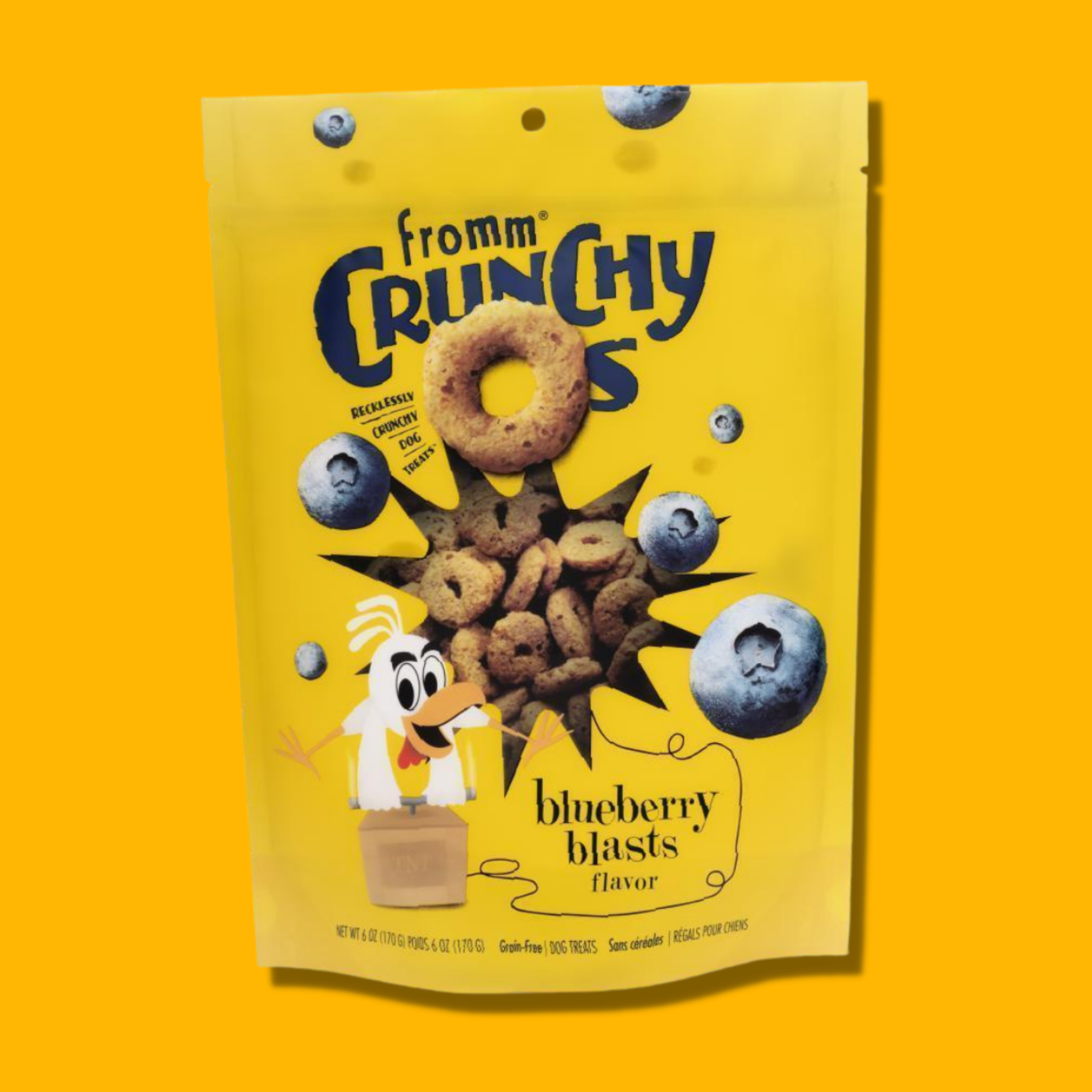 Fromm Crunchy O's Grain Free Blueberry Blast Dog Treats 6 oz