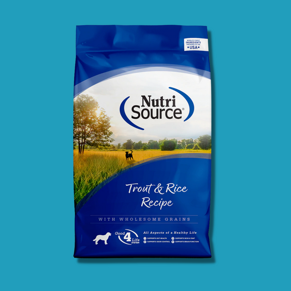 NutriSource Trout & Rice Dry Dog Food 12-lb