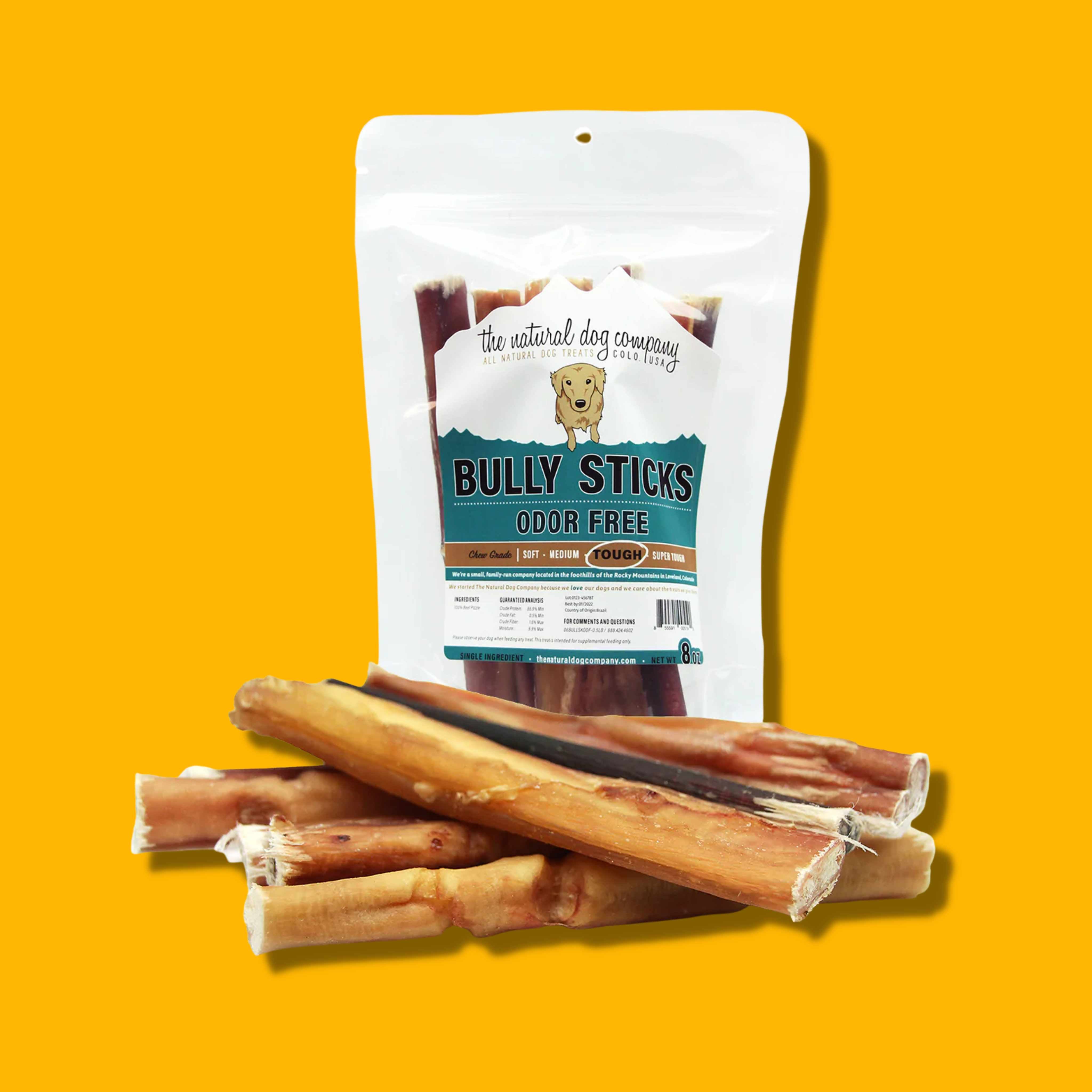 Tuesday's Natural Dog Company Odor Free Bully Sticks Pack