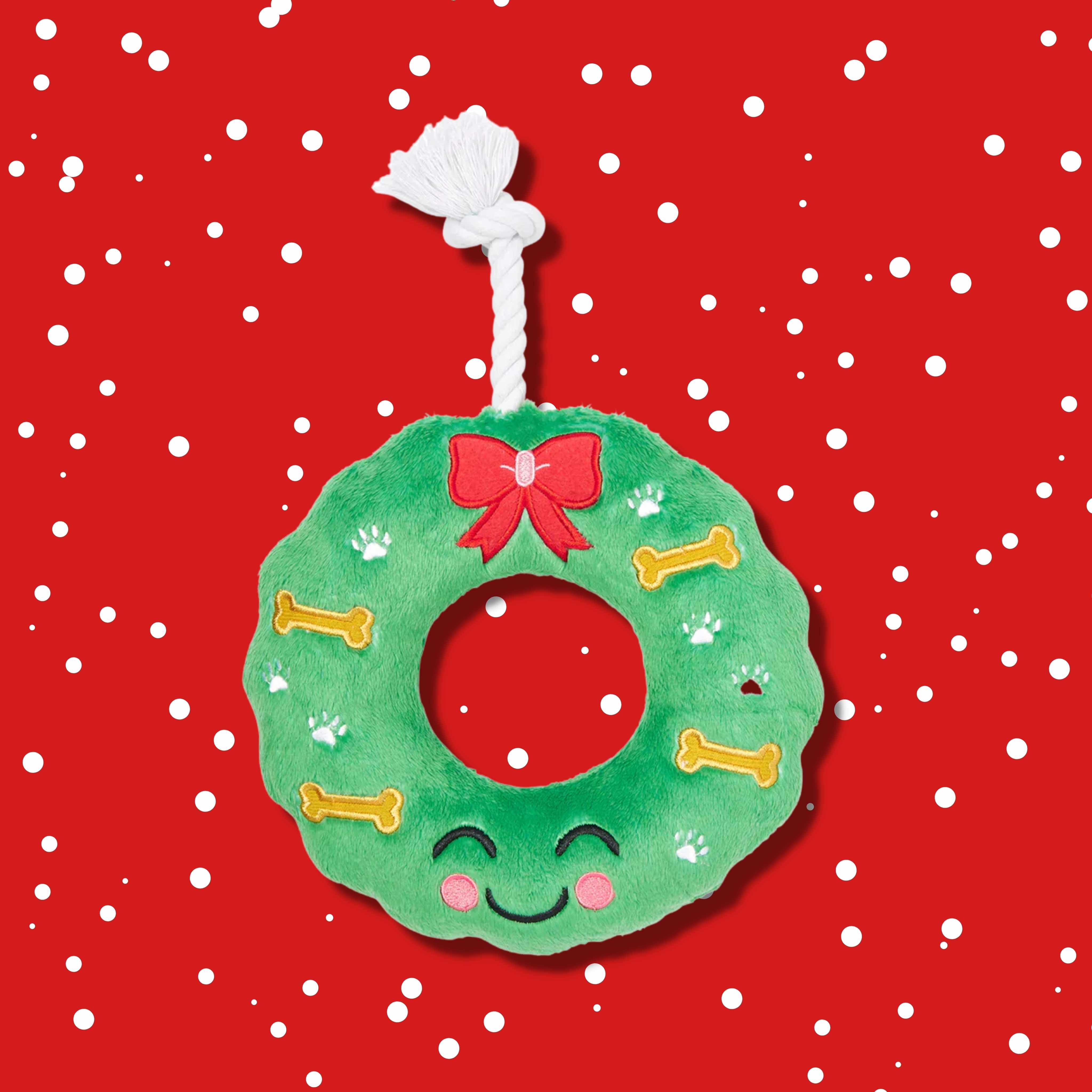 Pearhead Howliday Wreath Dog Toy