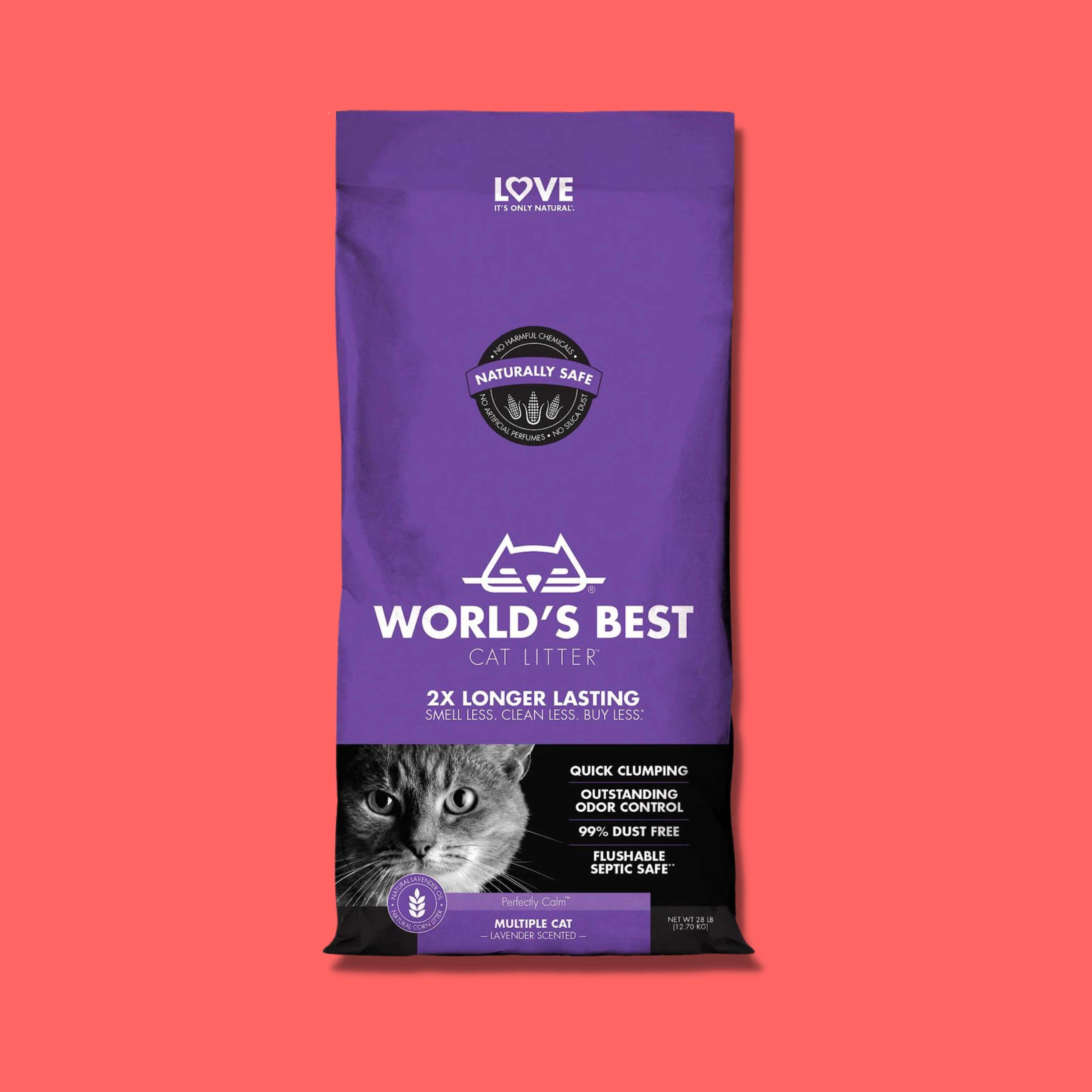 World's Best Cat Litter Lavender Scented Multiple Clumping Formula