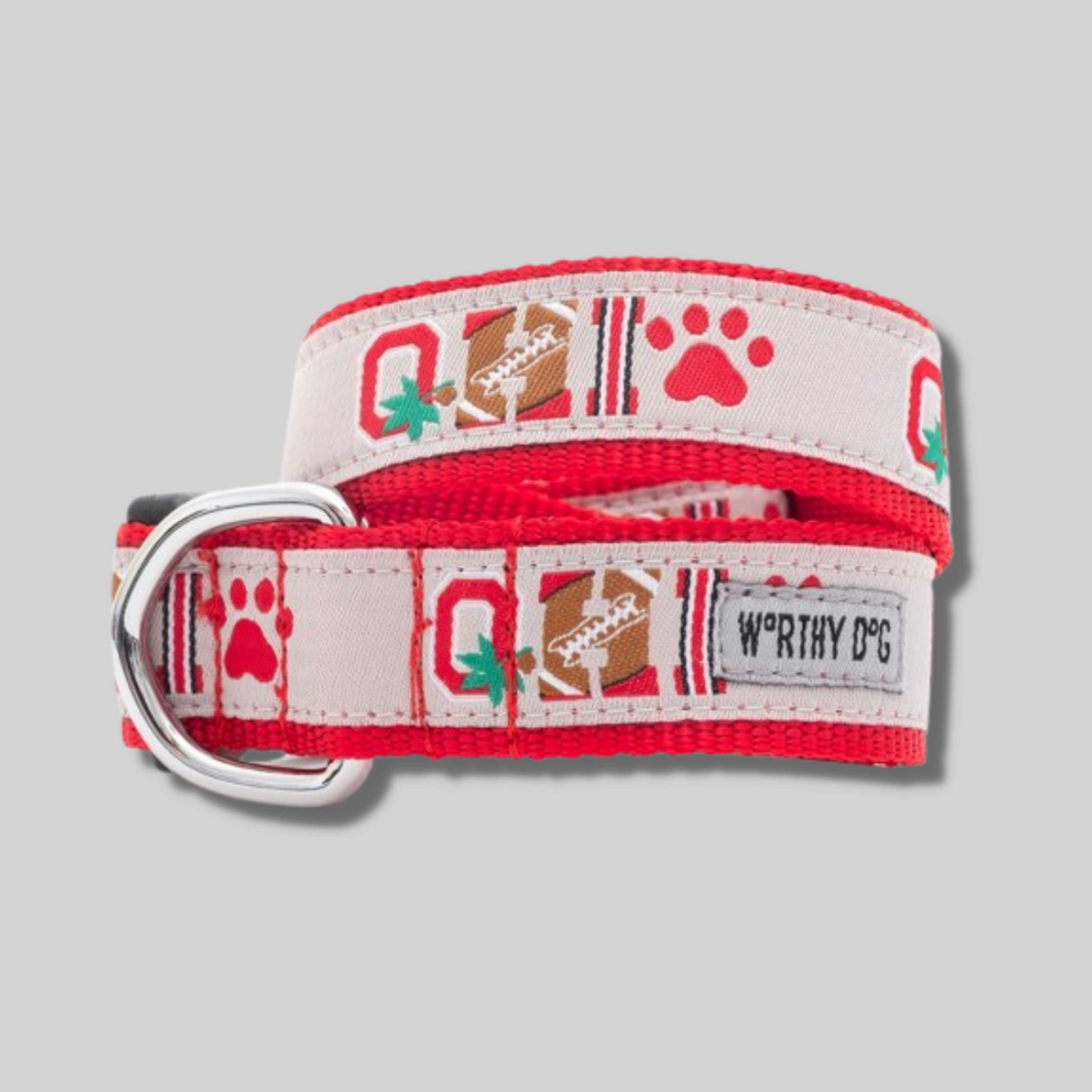 The License House Ohio State Paw Print OH-IO Dog Collar