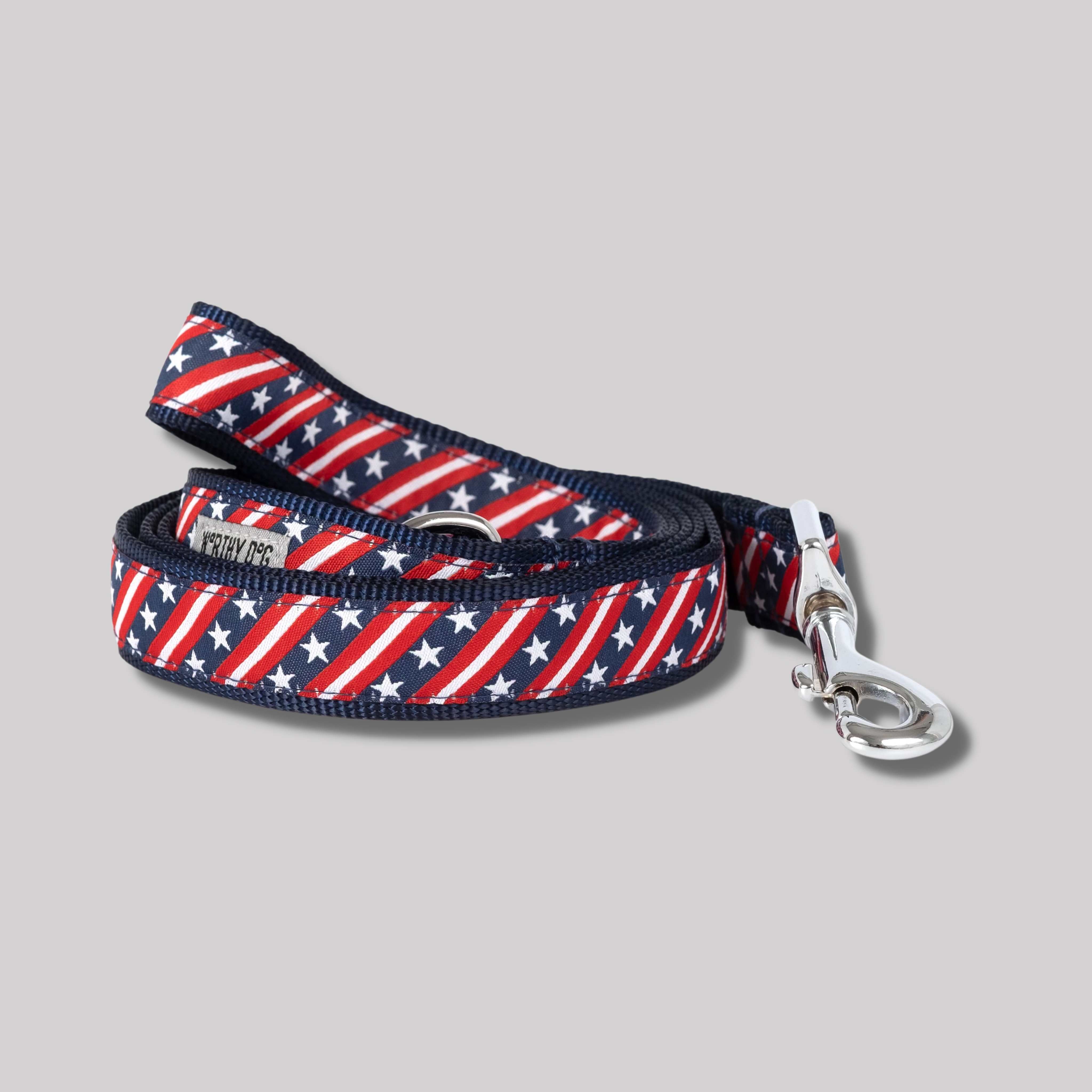 The Worthy Dog Stars & Stripes Dog Leash
