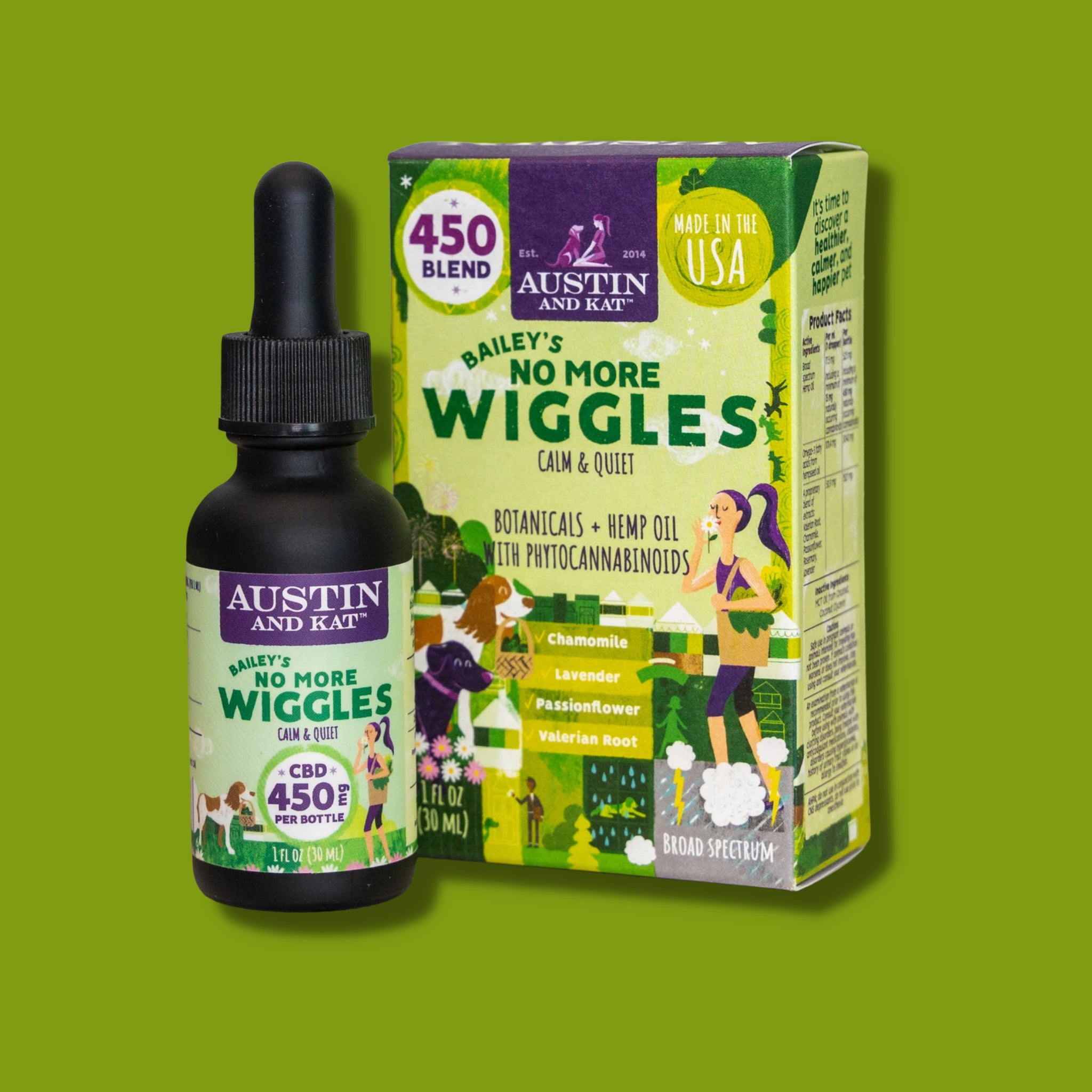 Austin & Kat Bailey's No More Wiggles 450mg CBD Oil 1oz